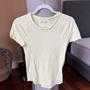 We The Free Soft Yellow Short Sleeve Tee